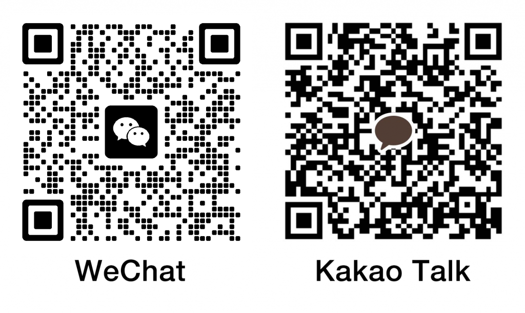 WeChat and KakaoTalk QR Codes